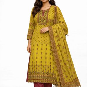 Mustard cotton suta work 3 piece salwar mustard cotton hand suta work 3 piece in bangladeshkameez set for women in Bangladesh