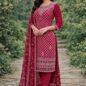 Rani Pink Georgette Salwar Kameez